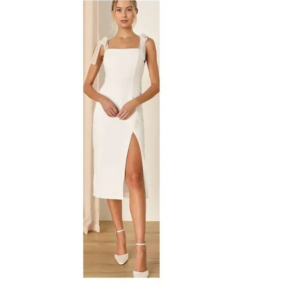 knee length dresses for ladies For Love & Lemons Floral Polka Dot Midi Dress main image 0